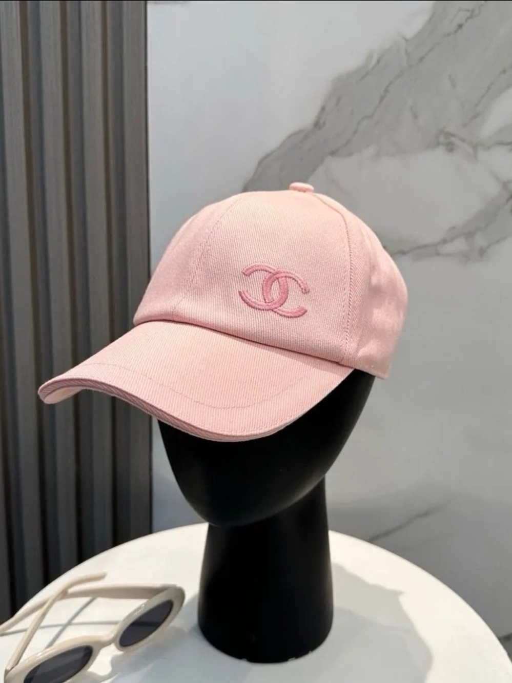 Pinky Light Pink Embroidered Logo Baseball Cap